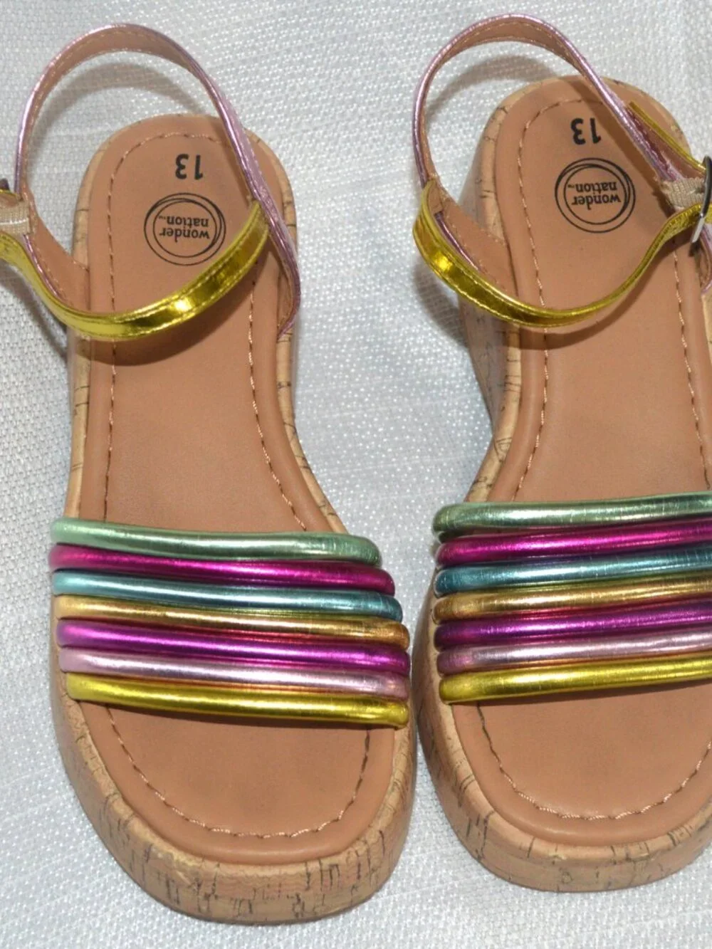Wonder Nation Metallic Sandals – Size 13